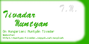 tivadar muntyan business card